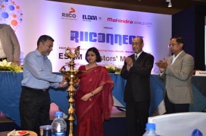 Mr C S Rajan Ms Veenu Gupt and Other Dignitaries Ligting the RIICONNECT Inaugural Lamp