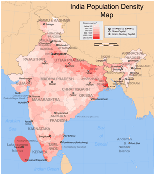 India Population Density Map